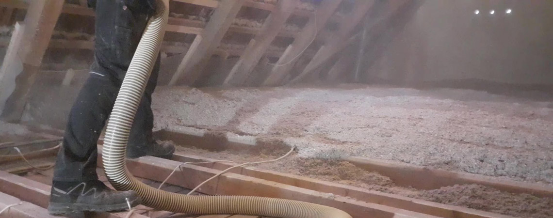 blowing insulation attic ceiling